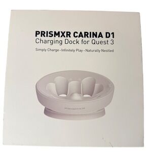 PRISMXR Carina D1 Charging Dock for Meta Quest 3 White Wearable VR Stand